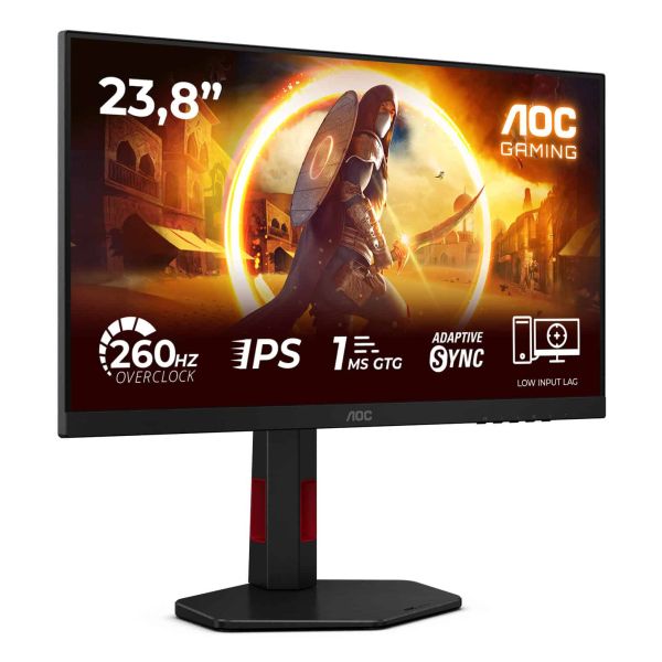 AOC G4 24G4ZR computer monitor 60,5 cm (23.8") 1920 x 1080 Pixels Full HD LED Zwart, Rood (24G4ZR)