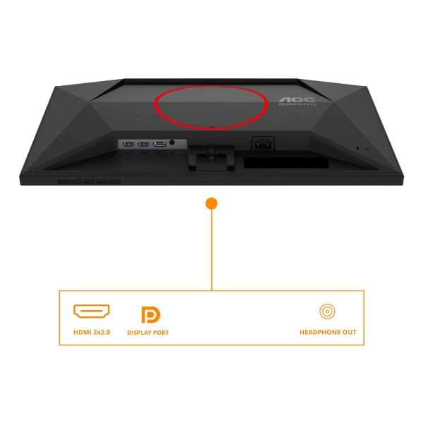 AOC G4 24G4ZRE computer monitor 60,5 cm (23.8") 1920 x 1080 Pixels Full HD LED Zwart, Rood (24G4ZRE)