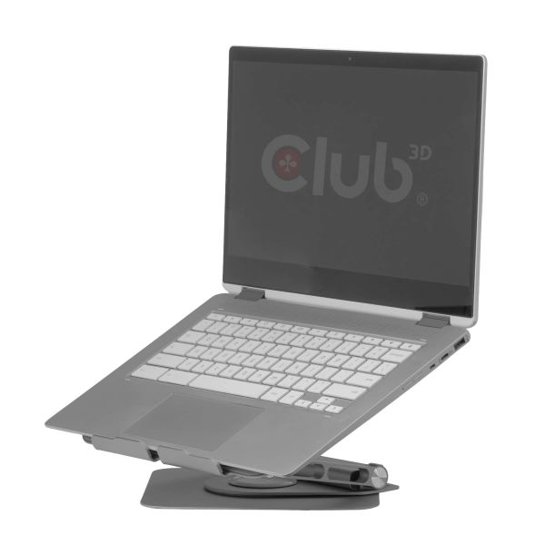 CLUB3D Verstelbare aluminium laptopstandaard met USB-C®-hub (CSV-2554)