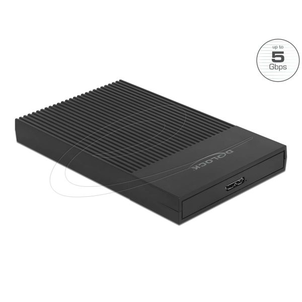 DELOCK Externes Gehäuse 2.5 SATA HDD/SSD USB Typ Micro-B (42011)