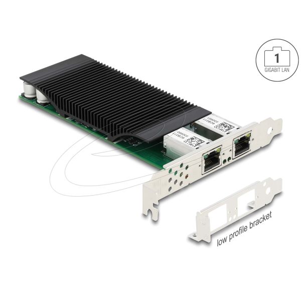 Delock PCIe x4 Gigabit Ethernet PoE+ Adapter 2-poort (88500)