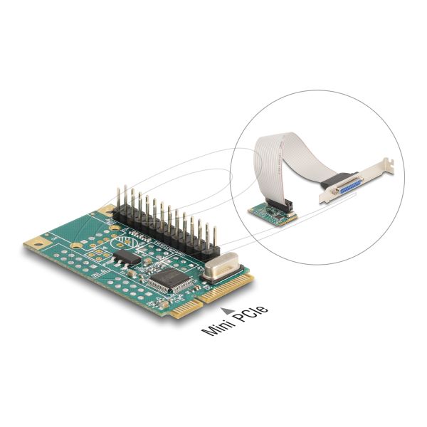 Delock Mini PCIe I/O PCIe full size 1 x Parallel (95275)