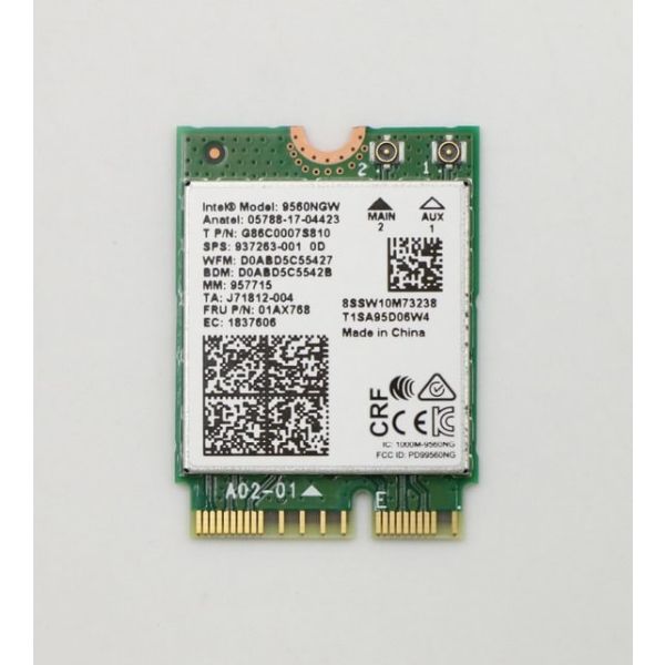 Lenovo Wireless,CMB,IN,9560 NV M2 +BT5.0 WLAN-kaart (01AX768)