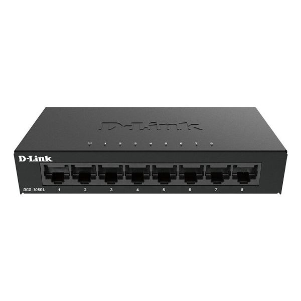 D-Link DGS-108GL netwerk-switch Unmanaged Gigabit Ethernet (10/100/1000) Zwart (DGS-108GL)