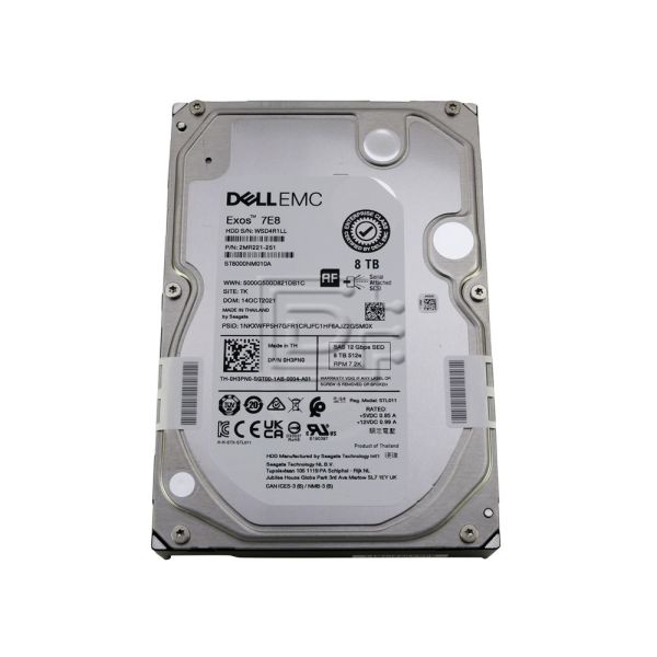 Dell 8TB 7.2K 3.5 SAS 12G SED H3PN0 (H3PN0-RFB)