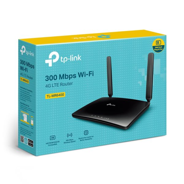 TP-Link TL-MR6400 draadloze router Fast Ethernet Single-band (2.4 GHz) 4G Zwart