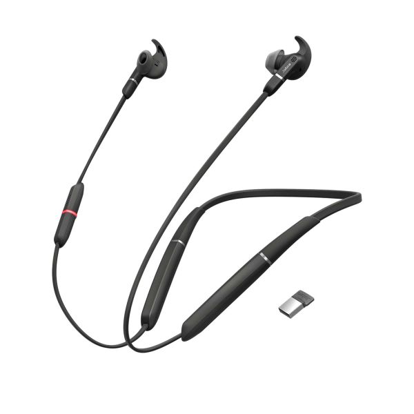 Jabra Evolve 65e Headset Draadloos Neckband Kantoor/callcenter Micro-USB Bluetooth Zwart (6599-623-109)