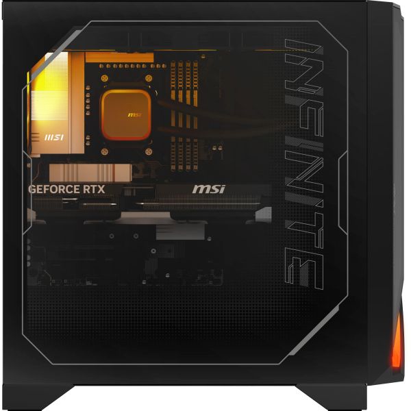 MSI MPG Infinite Z3 X3D 9NVRR7-848EU AMD Ryzen™ 7 9800X3D 32 GB DDR5-SDRAM 1 TB SSD NVIDIA GeForce RTX 5070 Ti Windows 11 Home Desktop PC Zwart (9NVRR7-848EU)