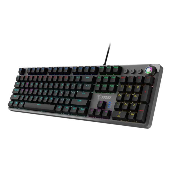 MSI FORGE GK310 RED DE toetsenbord Gamen USB QWERTY Duits Zwart (OS1-8ZA8013-000)