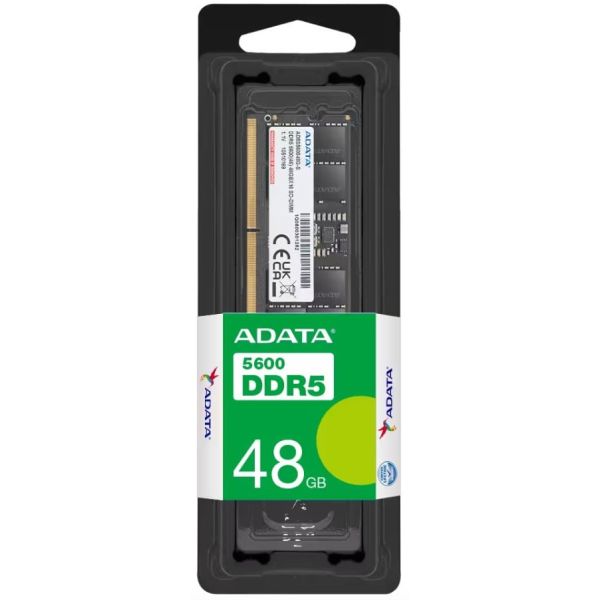 ADATA AD5S560048G-S geheugenmodule 48 GB 1 x 48 GB DDR5 5600 MT/s 262-pin SO-DIMM (AD5S560048G-S)