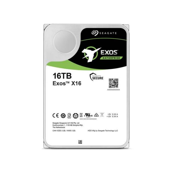 Seagate Exos X16 interne harde schijf 16 TB 7200 RPM 256 MB 3.5" SATA III (ST16000NM001G)