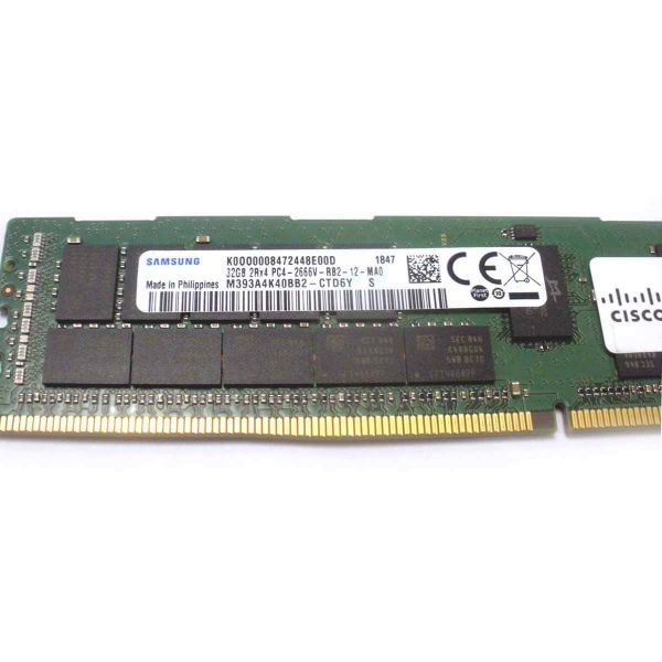 CISCO 32GB (1*32GB) 2RX4 PC4-25600AA-R DDR4-3200MHZ RDIMM (UCS-MR-X32G2RW)