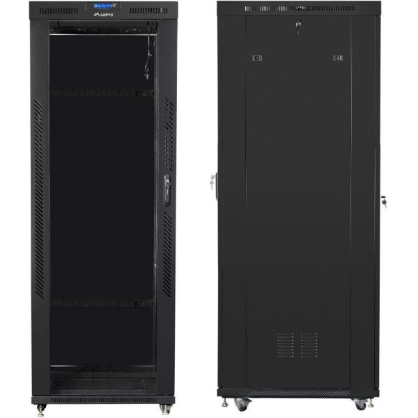 LANBERG 19/42U 800x1000 rack cabinet LCD flat pack perforated door grey (FF01-8042-23SL)