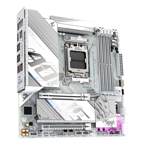 GIGABYTE X870M AORUS ELITE WIFI7 ICE AMD X870 Socket AM5 micro ATX (X870M A ELITE WF7 ICE) GIGABYTE X870M AORUS ELITE WIFI7 ICE AMD X870 Socket AM5 micro ATX (X870M A ELITE WF7 ICE)