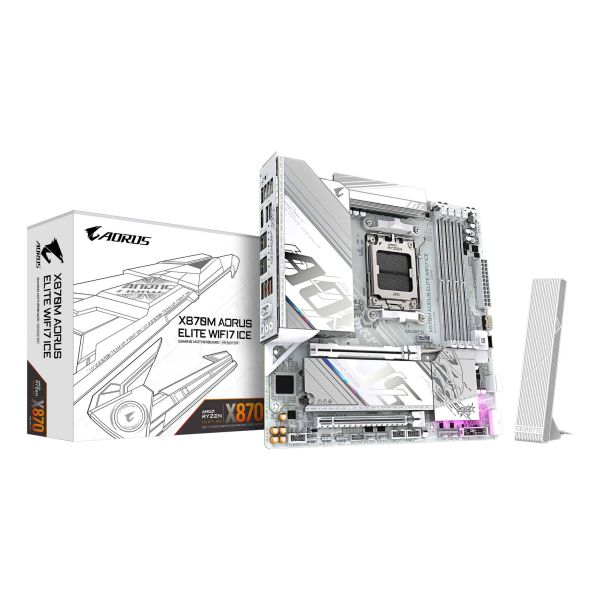 GIGABYTE X870M AORUS ELITE WIFI7 ICE AMD X870 Socket AM5 micro ATX (X870M A ELITE WF7 ICE)