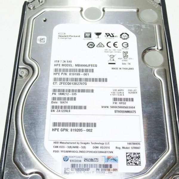 HP MB8000JFECQ 8TB SAS 7.2K Hard Drive (MB8000JFECQ-RFB)