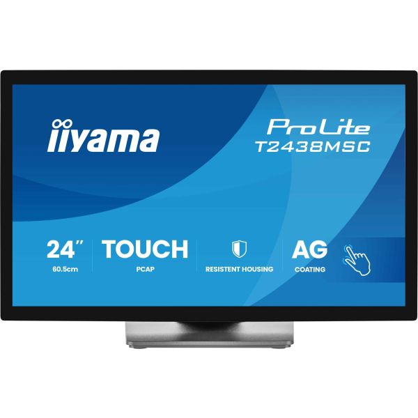 iiyama ProLite T2438MSC-B2 computer monitor 60,5 cm (23.8") 1920 x 1080 Pixels Full HD Touchscreen (T2438MSC-B2)