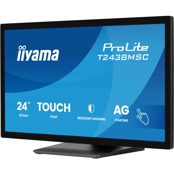 iiyama ProLite T2438MSC-B2 computer monitor 60,5 cm (23.8") 1920 x 1080 Pixels Full HD Touchscreen (T2438MSC-B2)