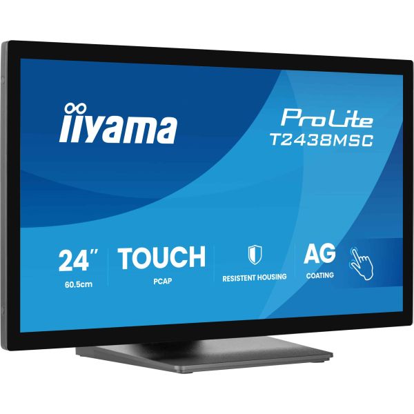 iiyama ProLite T2438MSC-B2 computer monitor 60,5 cm (23.8") 1920 x 1080 Pixels Full HD Touchscreen (T2438MSC-B2)