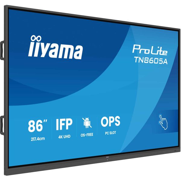 iiyama TN8605A-B1AG beeldkrant Interactief flatscreen 2,17 m (85.6") 500 cd/m² 4K Ultra HD Zwart Touchscreen (TN8605A-B1AG)