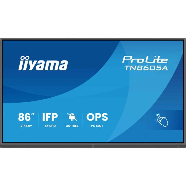 iiyama TN8605A-B1AG beeldkrant Interactief flatscreen 2,17 m (85.6") 500 cd/m² 4K Ultra HD Zwart Touchscreen (TN8605A-B1AG) 1/10 iiyama TN8605A-B1AG beeldkrant Interactief flatscreen 2,17 m (85.6") 500 cd/m² 4K Ultra HD Zwart Touchscreen (TN8605A-B1AG)
