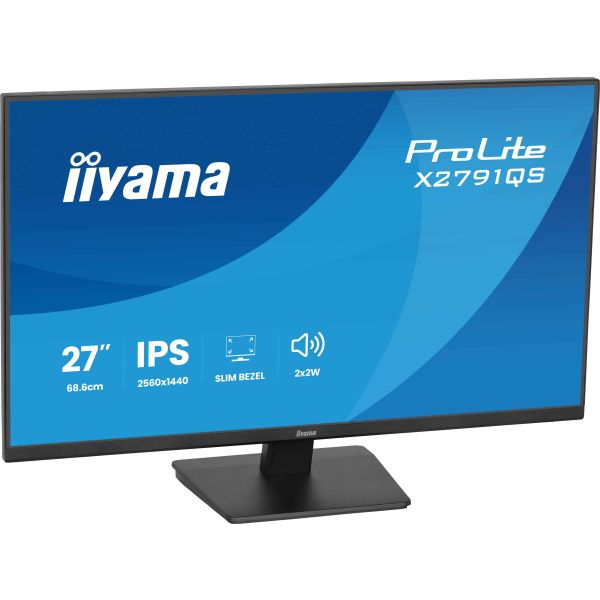 iiyama ProLite X2791QS-B1 computer monitor 68,6 cm (27") 2560 x 1440 Pixels Quad HD LED Zwart (X2791QS-B1)