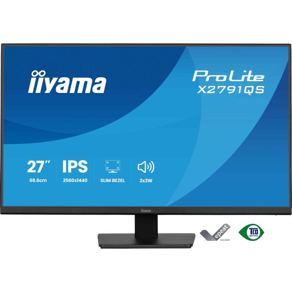 iiyama ProLite X2791QS-B1 computer monitor 68,6 cm (27") 2560 x 1440 Pixels Quad HD LED Zwart (X2791QS-B1)