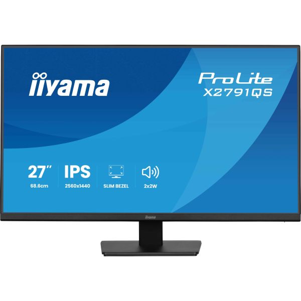 iiyama ProLite X2791QS-B1 computer monitor 68,6 cm (27") 2560 x 1440 Pixels Quad HD LED Zwart (X2791QS-B1)