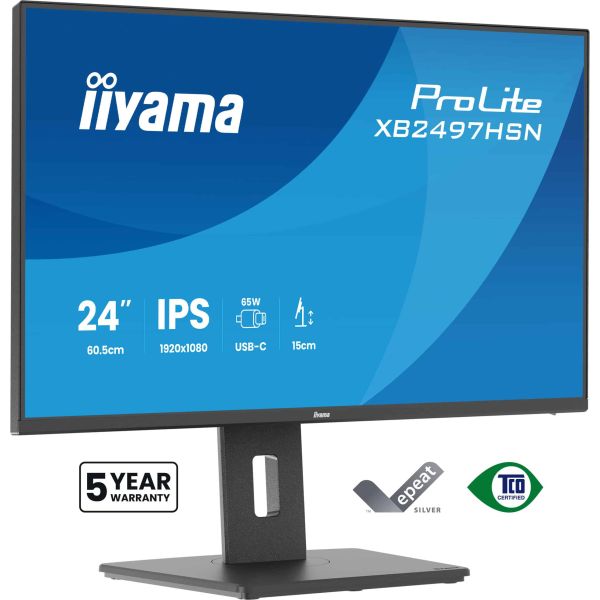 iiyama ProLite XB2497HSN-B1 computer monitor 60,5 cm (23.8") 1920 x 1080 Pixels Full HD LED Zwart (XB2497HSN-B1)