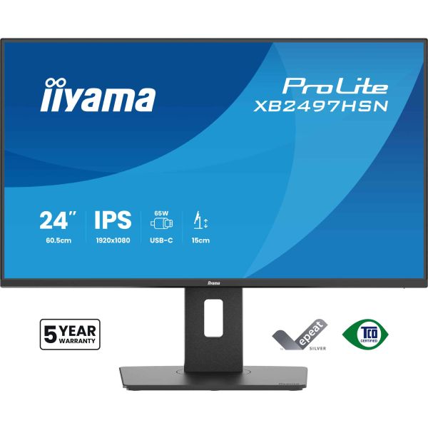 iiyama ProLite XB2497HSN-B1 computer monitor 60,5 cm (23.8") 1920 x 1080 Pixels Full HD LED Zwart (XB2497HSN-B1)