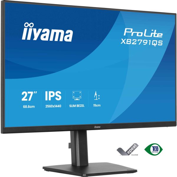 iiyama ProLite XB2791QS-B1 computer monitor 68,6 cm (27") 2560 x 1440 Pixels Quad HD LED Zwart (XB2791QS-B1)