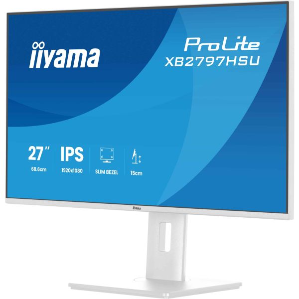 iiyama ProLite XB2797HSU-W1 computer monitor 68,6 cm (27") 1920 x 1080 Pixels Full HD LED Wit (XB2797HSU-W1)