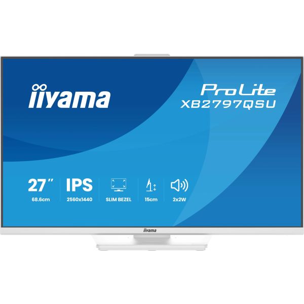 iiyama ProLite XB2797QSU-W1 computer monitor 68,6 cm (27") 2560 x 1440 Pixels Quad HD LED Wit (XB2797QSU-W1)