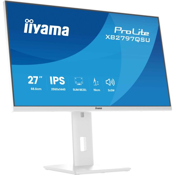 iiyama ProLite XB2797QSU-W1 computer monitor 68,6 cm (27") 2560 x 1440 Pixels Quad HD LED Wit (XB2797QSU-W1)