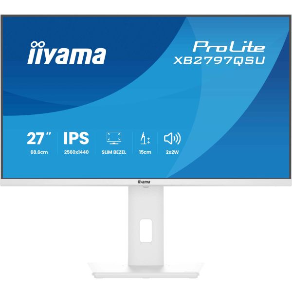 iiyama ProLite XB2797QSU-W1 computer monitor 68,6 cm (27") 2560 x 1440 Pixels Quad HD LED Wit (XB2797QSU-W1)