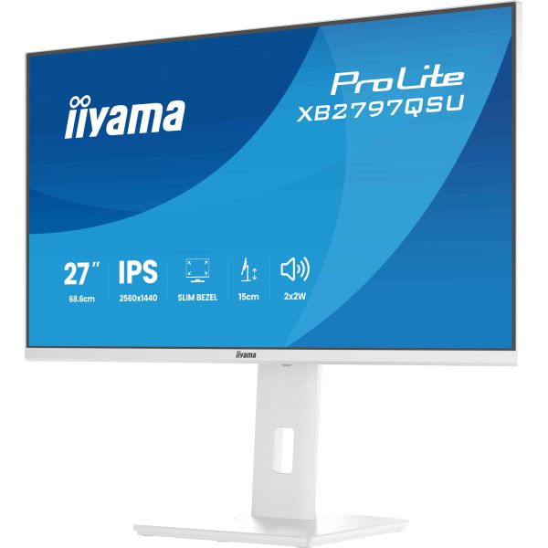iiyama ProLite XB2797QSU-W1 computer monitor 68,6 cm (27") 2560 x 1440 Pixels Quad HD LED Wit (XB2797QSU-W1)