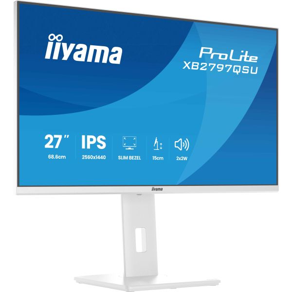 iiyama ProLite XB2797QSU-W1 computer monitor 68,6 cm (27") 2560 x 1440 Pixels Quad HD LED Wit (XB2797QSU-W1)