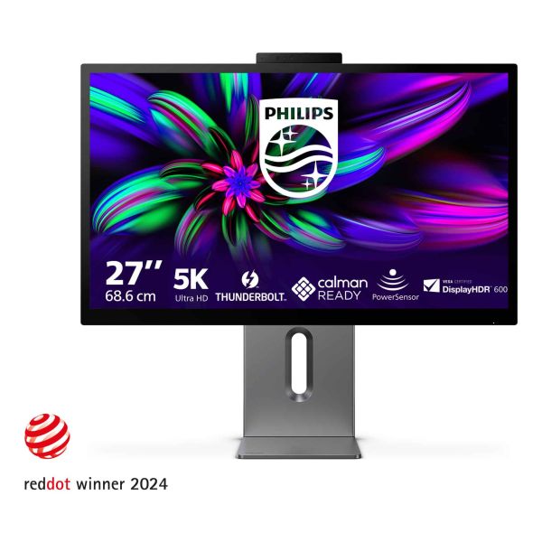 Philips Brilliance 27E3U7903/00 computer monitor 68,6 cm (27") 5120 x 2880 Pixels 5K Ultra HD LCD Grijs (27E3U7903)