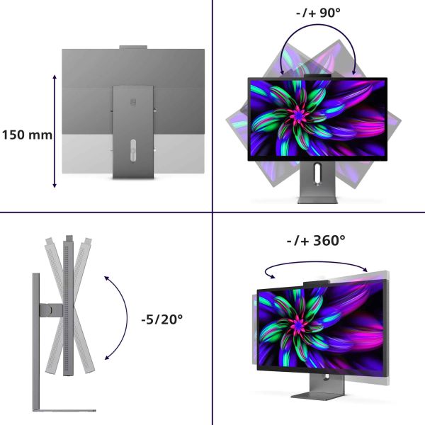 Philips Brilliance 27E3U7903/00 computer monitor 68,6 cm (27") 5120 x 2880 Pixels 5K Ultra HD LCD Grijs (27E3U7903)
