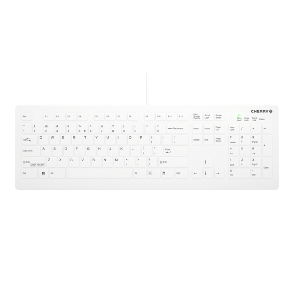 Cherry Active Key Flat Profile Hygiene Deskto (AK-C8112-US-W/PN)