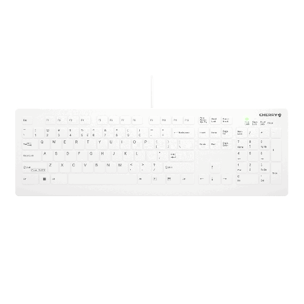 Cherry Active Key Flat Profile Hygiene Deskto (AK-C8112-US-W/PN)