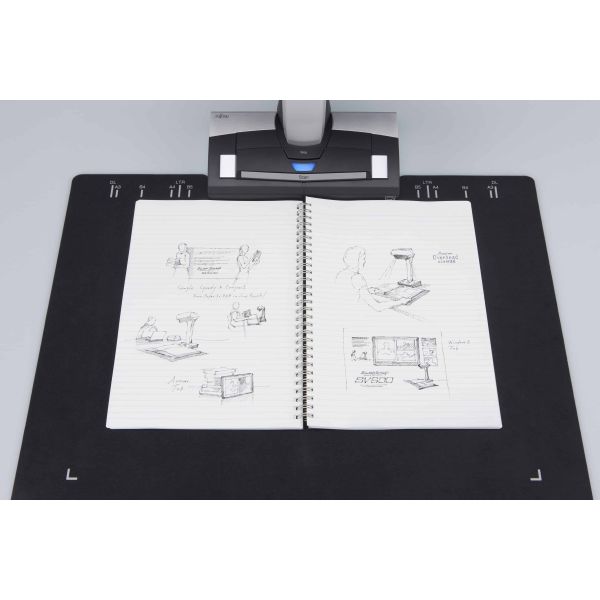 Fujitsu ScanSnap SV600 Overhead scanner 285 x 218 DPI A3 Zwart, Wit (PA03641-B001)