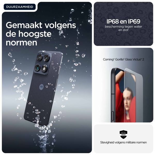Motorola signature 17,2 cm (6.78") Dual SIM Android 16.0 5G USB Type-C 16 GB 512 GB 5200 mAh Donkerblauw (PBAB0002SE)
