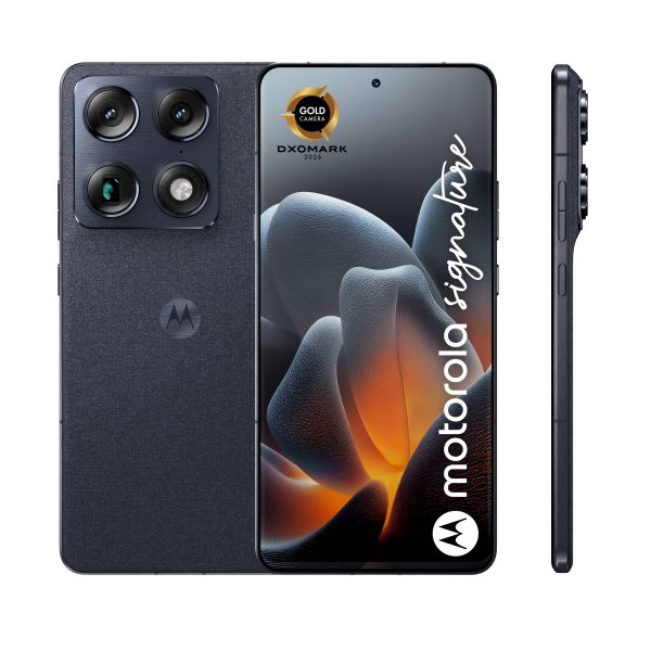 Motorola signature 17,2 cm (6.78") Dual SIM Android 16.0 5G USB Type-C 16 GB 512 GB 5200 mAh Donkerblauw (PBAB0002SE)