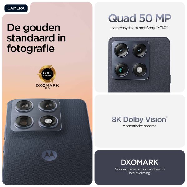 Motorola signature 17,2 cm (6.78") Dual SIM Android 16.0 5G USB Type-C 16 GB 512 GB 5200 mAh Donkerblauw (PBAB0002SE)