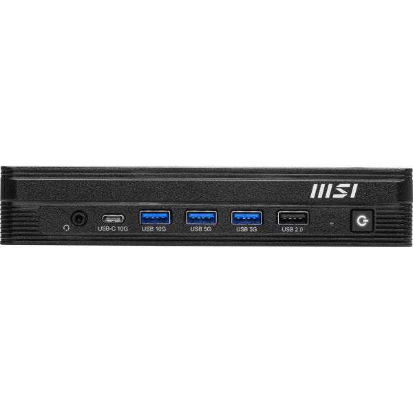 MSI Pro DP10 A14MG-004EU PC's/werkstation Intel® Pentium® Gold G7400 8 GB DDR5-SDRAM 128 GB SSD Windows 11 Pro Mini PC Zwart (PRO DP10 A14MG-004EU)