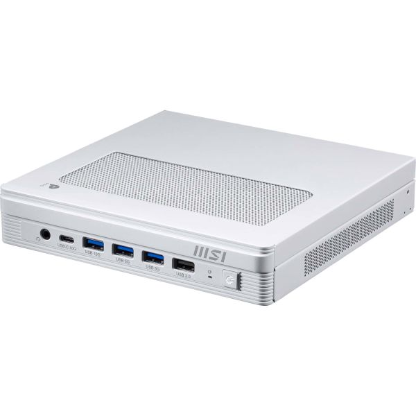 MSI Pro DP10 A14MG-007EU PC's/werkstation Intel® Pentium® Gold G7400 8 GB DDR5-SDRAM 128 GB SSD Windows 11 Pro Mini PC Wit (PRO DP10 A14MG-007EU)