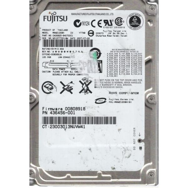 Dell Fujitsu 120GB 2.5-inch 5400 RPM SATA Hard Drive (CA06820-B40700C1)