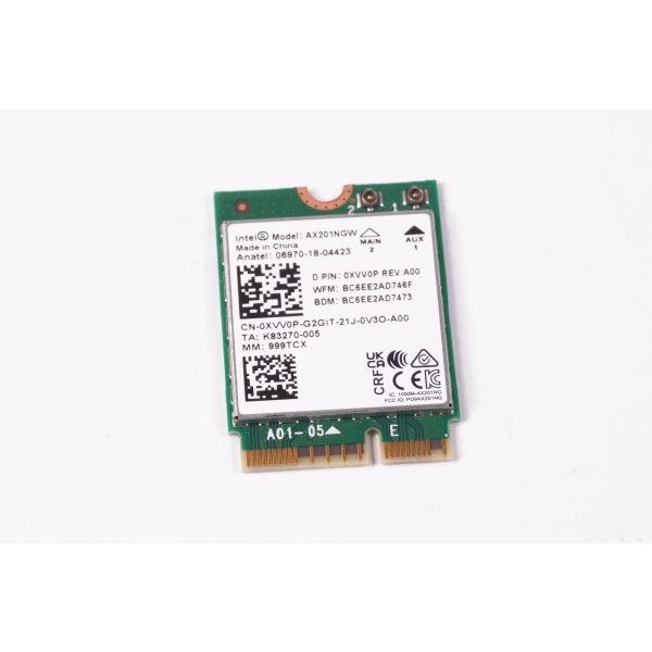 Dell Intel AX201 Wi-Fi 6 Bluetooth 5.1 Wireless Card M.2 2230 (XVV0P)