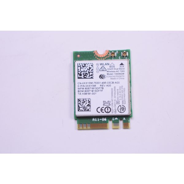 Dell Wireless-AC 7265 Dual Band WiFi + Bluetooth M.2 Card (XXY3M)